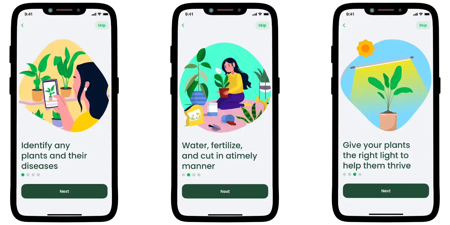 AI Plant Finder app demonstrated.